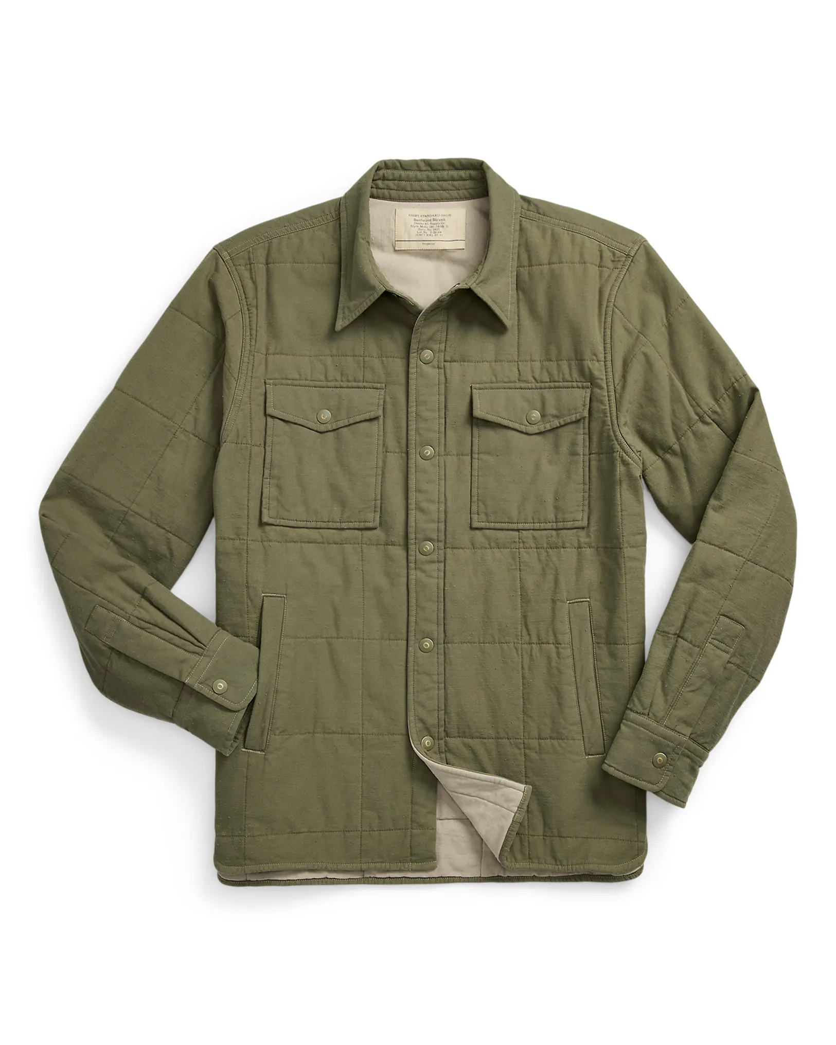 RRL Mountaineer Quilted Shirt Jacket - Olive Drab | Quilted RRL Mountaineer Quilted Shirt Jacket - Olive Drab | Quilted